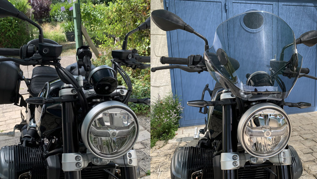 Bulle PUIG avant choix de celle de Royal Enfield 350 Meteor.